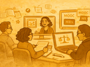 Participants consultent un MOOC pour comprendre le statut et les obligations du formateur