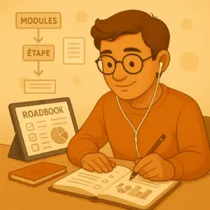 Illustration d'un formateur suivant le mooc du formateur