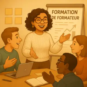 Illustration de Marie cortana qui fait découvrir le métier de formateur