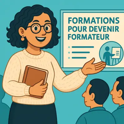 Illustration de marie Cortana animant une session en présentiel, dans le cadre de la formation de formateur occasionnel à Nantes proposée par Les Plumes Fantastiques.